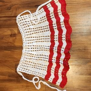 Vintage Knit Weave Half Apron
